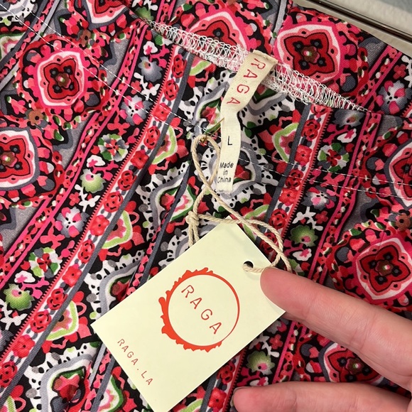 RAGA Wide Leg Flare Pants NWT Large Bohemian Bell Bottom - Picture 10 of 11